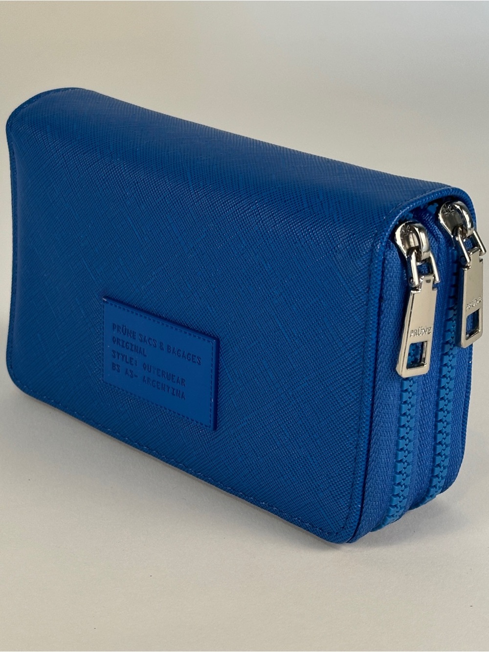 Blue Double-Zip women’s wallet. Prune brand